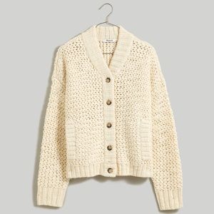 Madewell Cream Cardigan Bomber